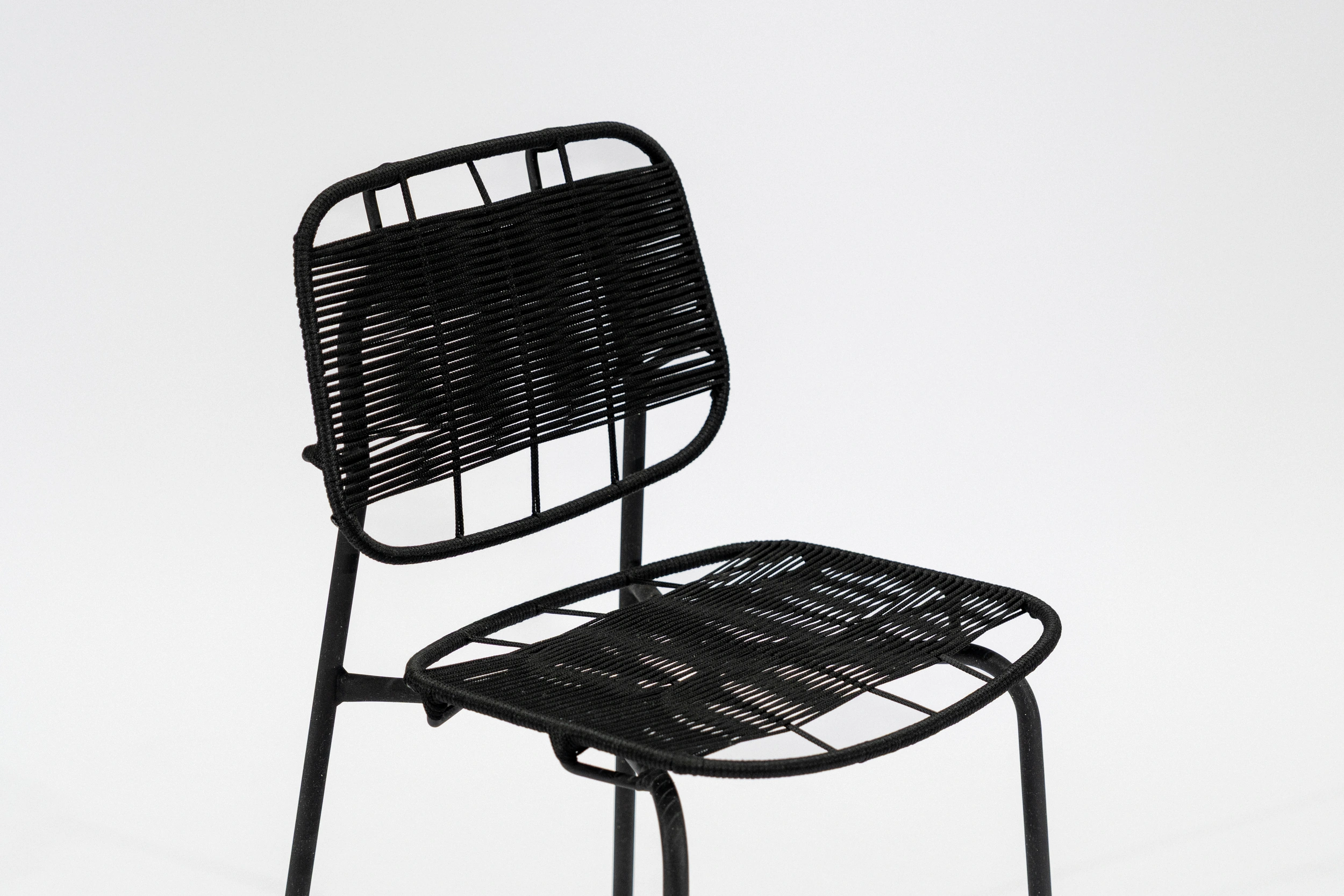 Silla de Comedor «Serpia» Soga – Negro - Alt