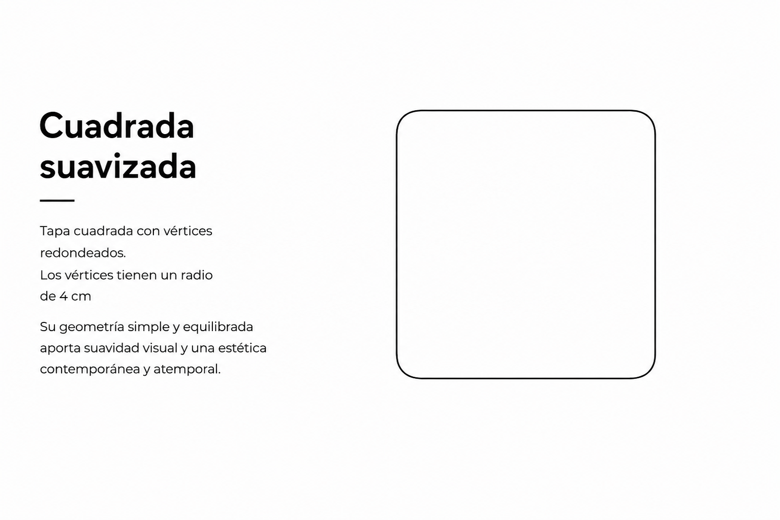 forma-tapa-mesa-comedor-cuadrada-suavizada-vista-superior Forma de tapa de mesa Cuadrada suavizada con lados rectos y vértices redondeados