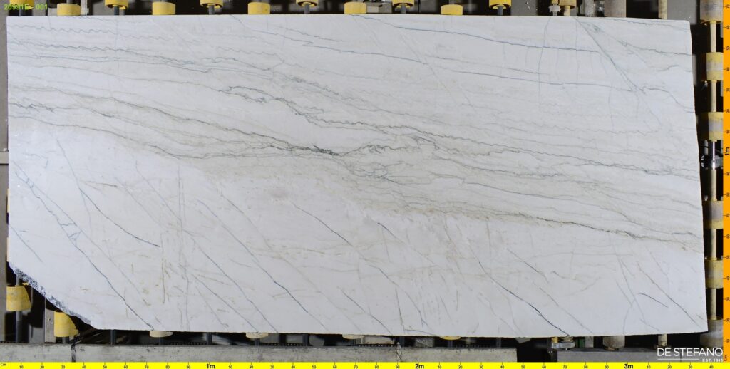 Cuarcita Calacatta Quartz chapa completa vista frontal