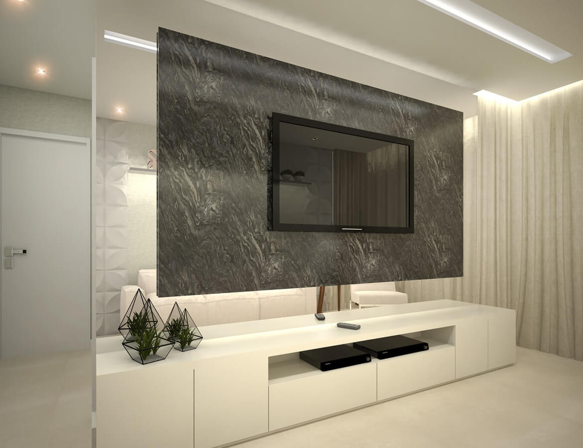 granito-black-phantus-revestimiento-rack-tv-living Granito black phantus aplicado sobre revestimiento de rack tv de living