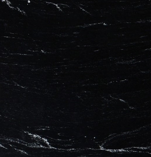 Instagram @picstone.br Granito Ebony Crystal de piedra natural negra con delicadas vetas blancas, ideal para mesadas, revestimientos, islas de cocina y proyectos de arquitectura e interiorismo.