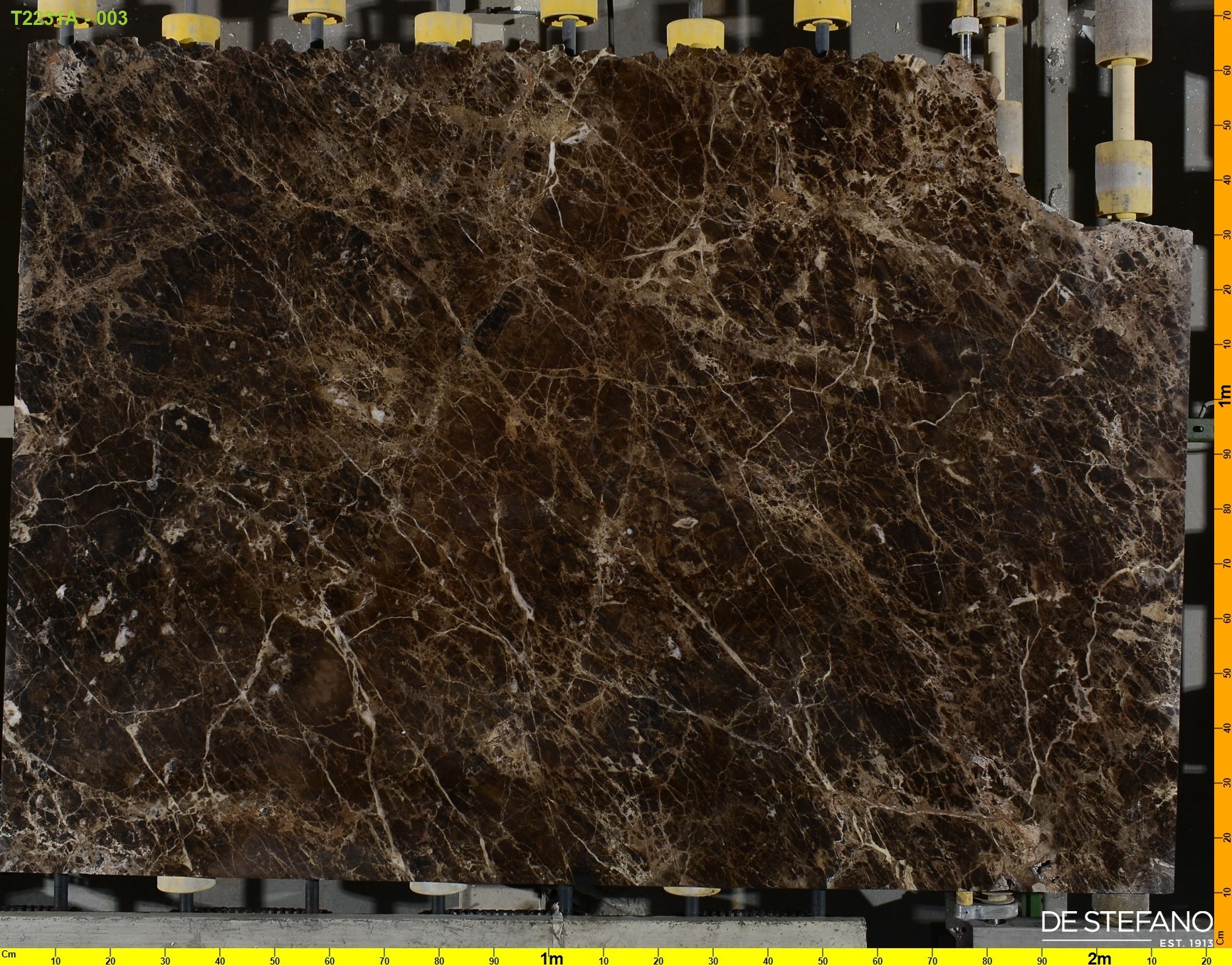 www.PicStone.com.br Mármol Marrón Imperial natural chapa completa vista frontal