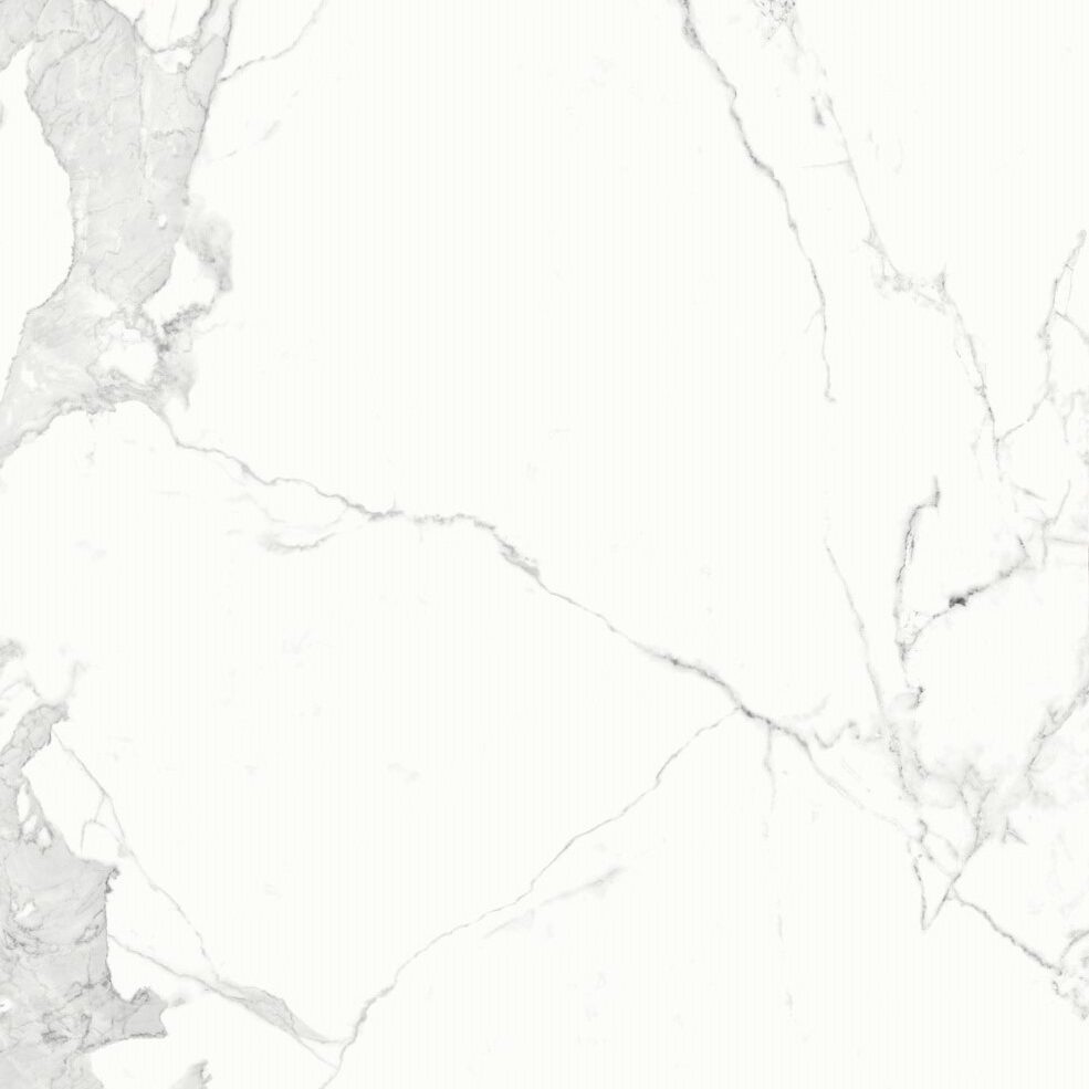 neolith-estatuario-piedra-sinterizada Neolith Estatuario, piedra sinterizada de fondo blanco con elegantes vetas grises inspiradas en el mármol Estatuario, ideal para mesadas y revestimientos.