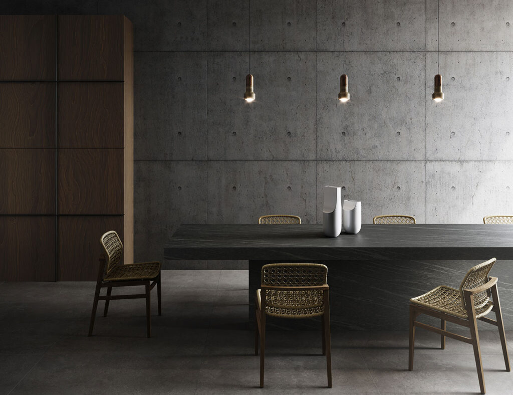 neolith-ignea-piedra-sinterizada-mesada-comedor Neolith Ignea, piedra sinterizada en mesa de comedor