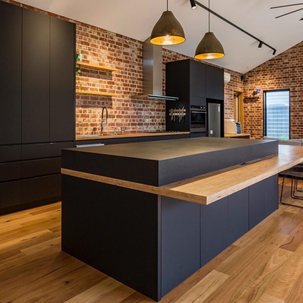 neolith-nero-zimbabwe-piedra-sinterizada-mesada-cocina-isla Neolith Nero Zimbabwe, piedra sinterizada en mesada de isla cocina