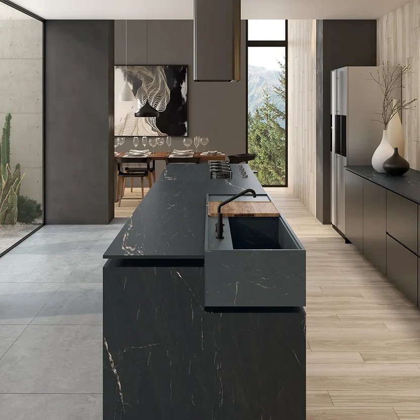 purastone-prima-titanium-black-mesada-isla-cocina Purastone Prima Titanium Black mesada cocina de isla