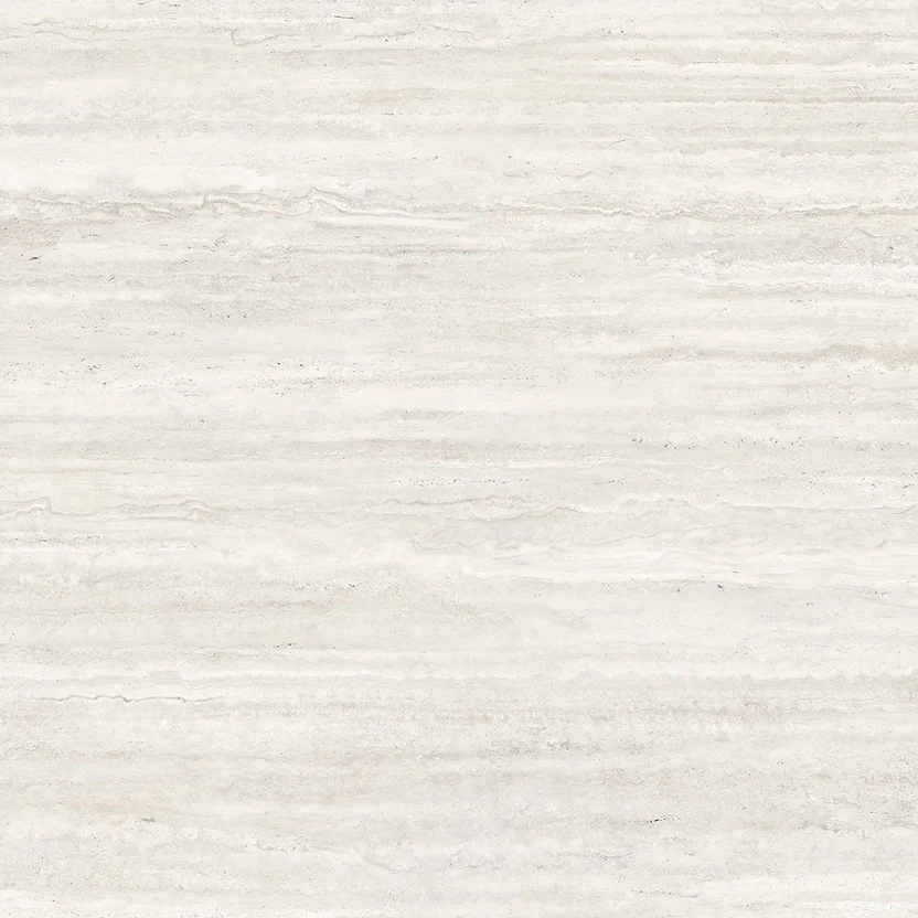 purastone-prima-travertino-navona Purastone Prima Travertino Navona, superficie sinterizada beige claro con suaves vetas longitudinales inspiradas en el travertino natural, ideal para mesadas y revestimientos.