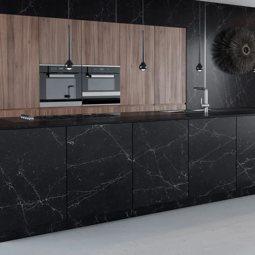 purastone-pura-nero-marquina-mesada-isla-cocina Purastone Pura Nero Marquina mesada isla de cocina